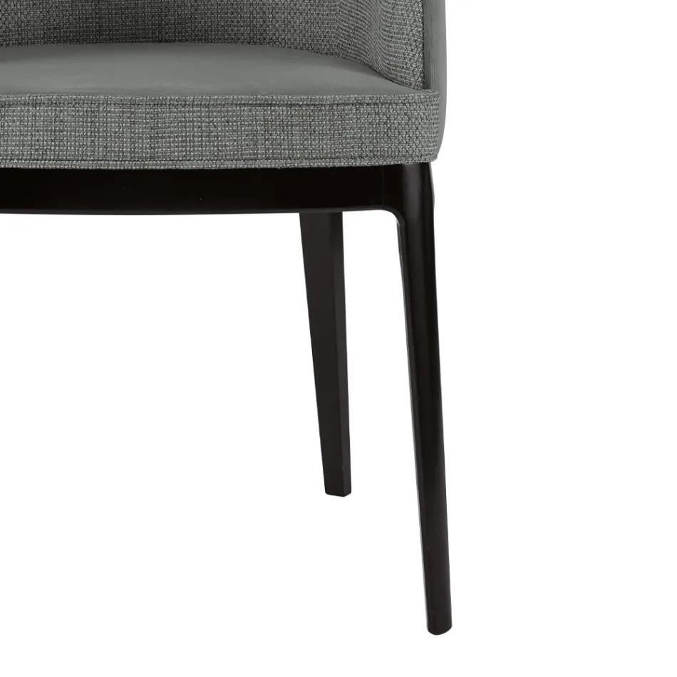 Stue lænestol i forskellige stoffer og massivt træ Made in Italy - Evy Viadurini