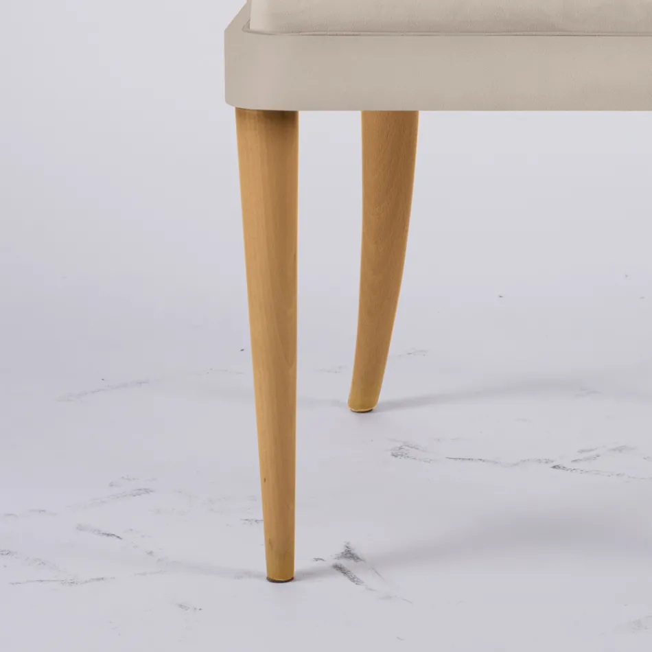 Stue Lænestol i stof og massivt træ Made in Italy - Jordi Viadurini