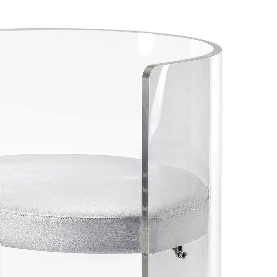 Elegant gennemsigtig plexiglas lænestol fremstillet i Italien - Rachele Viadurini