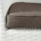 Stabelbar stol i aluminium beklædt med hvid flet - Bruma Viadurini