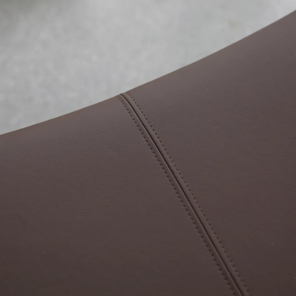 Metallænestol og øko-lædersæde Fremstillet i Italien - Mint Viadurini