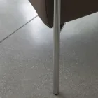 Metallænestol og øko-lædersæde Fremstillet i Italien - Mint Viadurini
