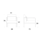 Metallænestol og øko-lædersæde Fremstillet i Italien - Mint Viadurini