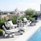 Lounge stol sort og hvid Slide Low Lita jubilæum lavet Italien Viadurini