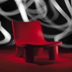 Glidende design lounge stol Low Lita farvet lavet i Italien Viadurini