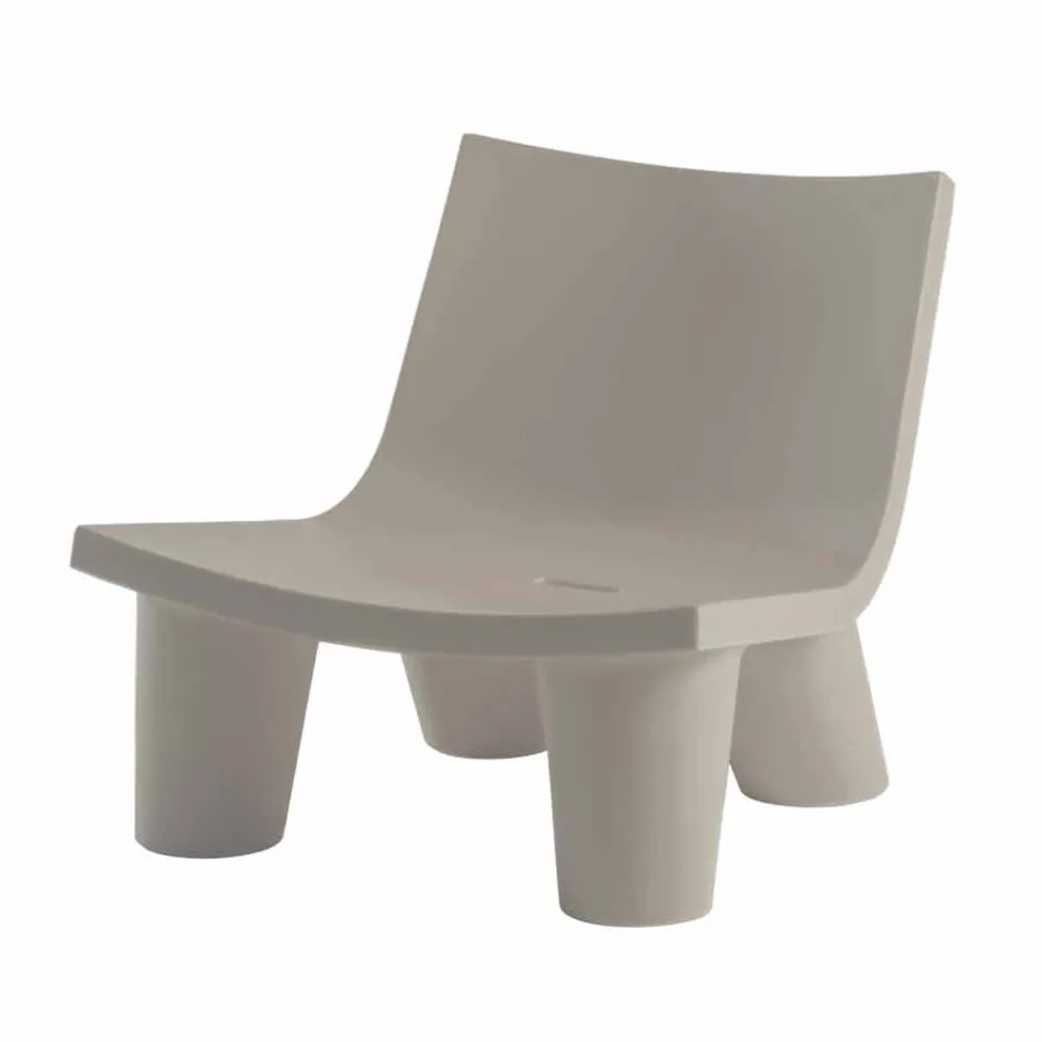 Glidende design lounge stol Low Lita farvet lavet i Italien Viadurini