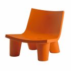 Glidende design lounge stol Low Lita farvet lavet i Italien Viadurini