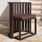 Lænestol med udendørs spisestue i aluminium og reb i luksuriøst design - Julie Viadurini