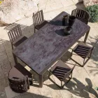 Lænestol med udendørs spisestue i aluminium og reb i luksuriøst design - Julie Viadurini