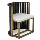 Lænestol med udendørs spisestue i aluminium og reb i luksuriøst design - Julie Viadurini