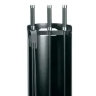 Værktøjsholder med 3 metal pejsværktøj lavet i Italien - Bazar Viadurini