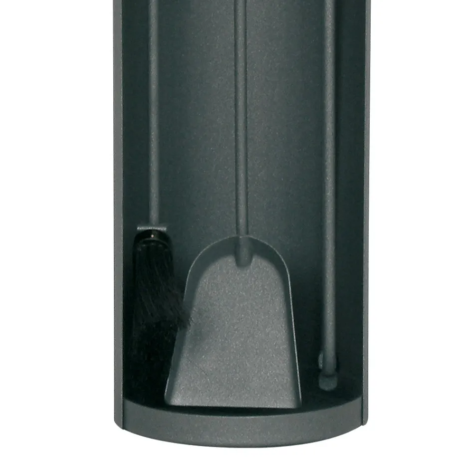 Værktøjsholder med 3 metal pejsværktøj lavet i Italien - Bazar Viadurini