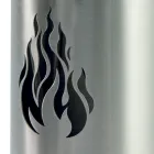 Værktøjsholder med 4 tilbehør i rustfrit stål og flamme Fremstillet i Italien - Vita Viadurini