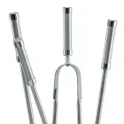 Værktøjsholder med 4 tilbehør i rustfrit stål og flamme Fremstillet i Italien - Vita Viadurini