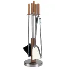 Værktøjsholder med 4 tilbehør i metal eller stål Fremstillet i Italien - Papaya Viadurini