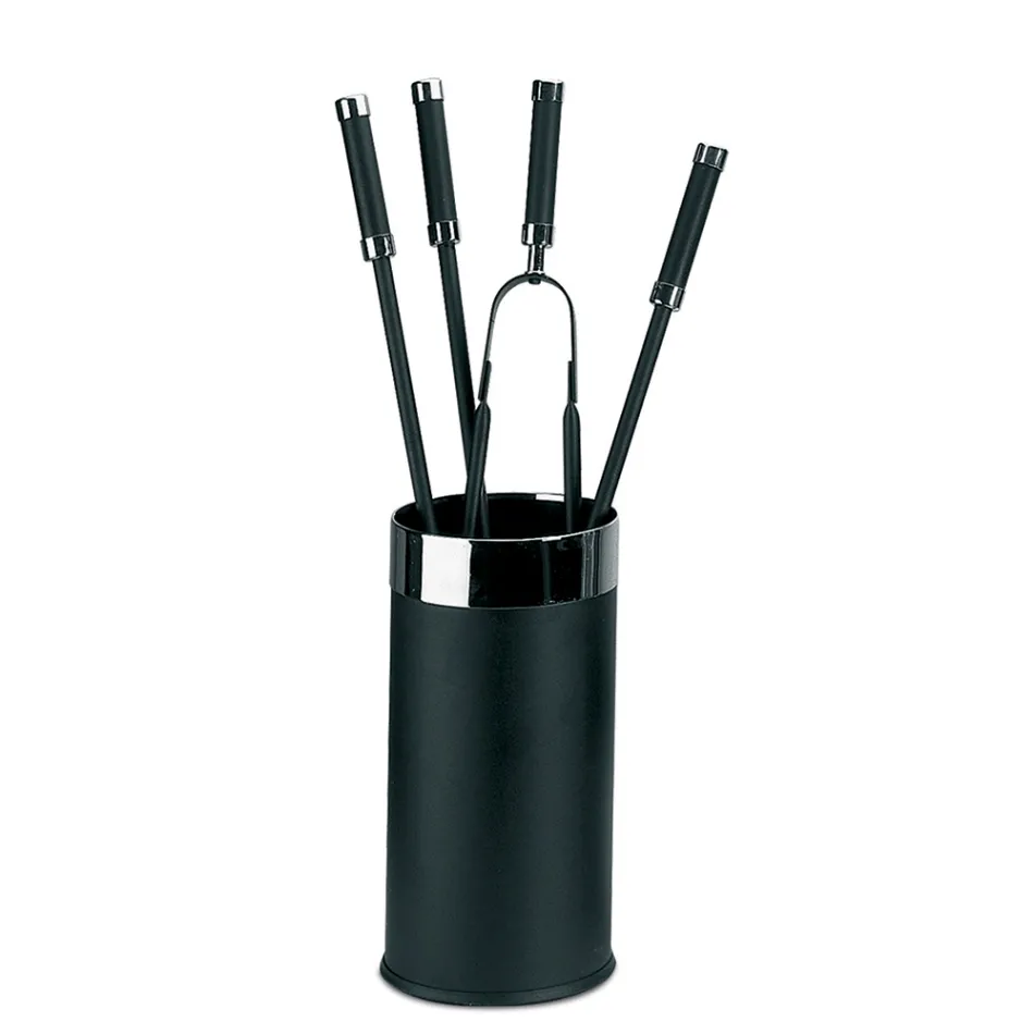 Værktøjsholder med 4 pejsetilbehør inkluderet Made in Italy - Snake Viadurini