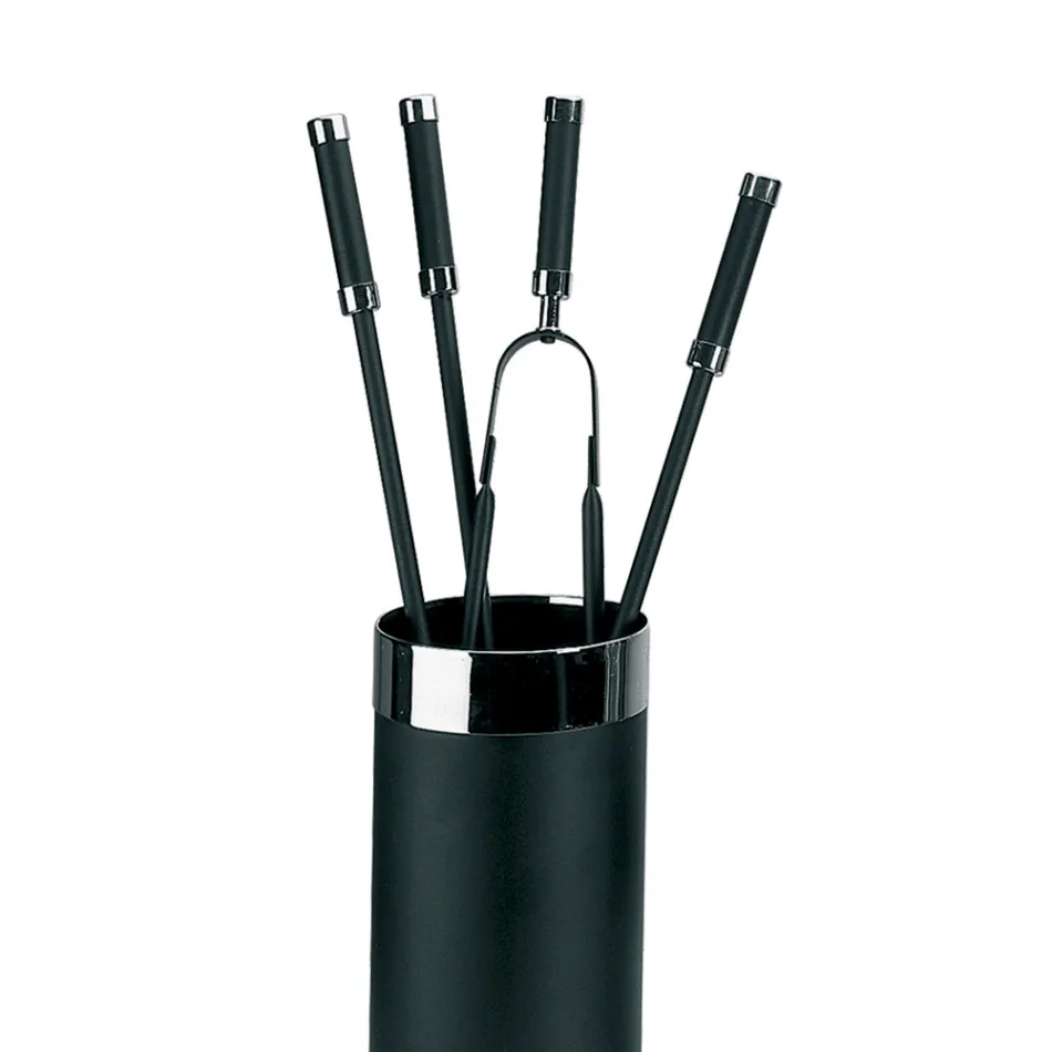 Værktøjsholder med 4 pejsetilbehør inkluderet Made in Italy - Snake Viadurini