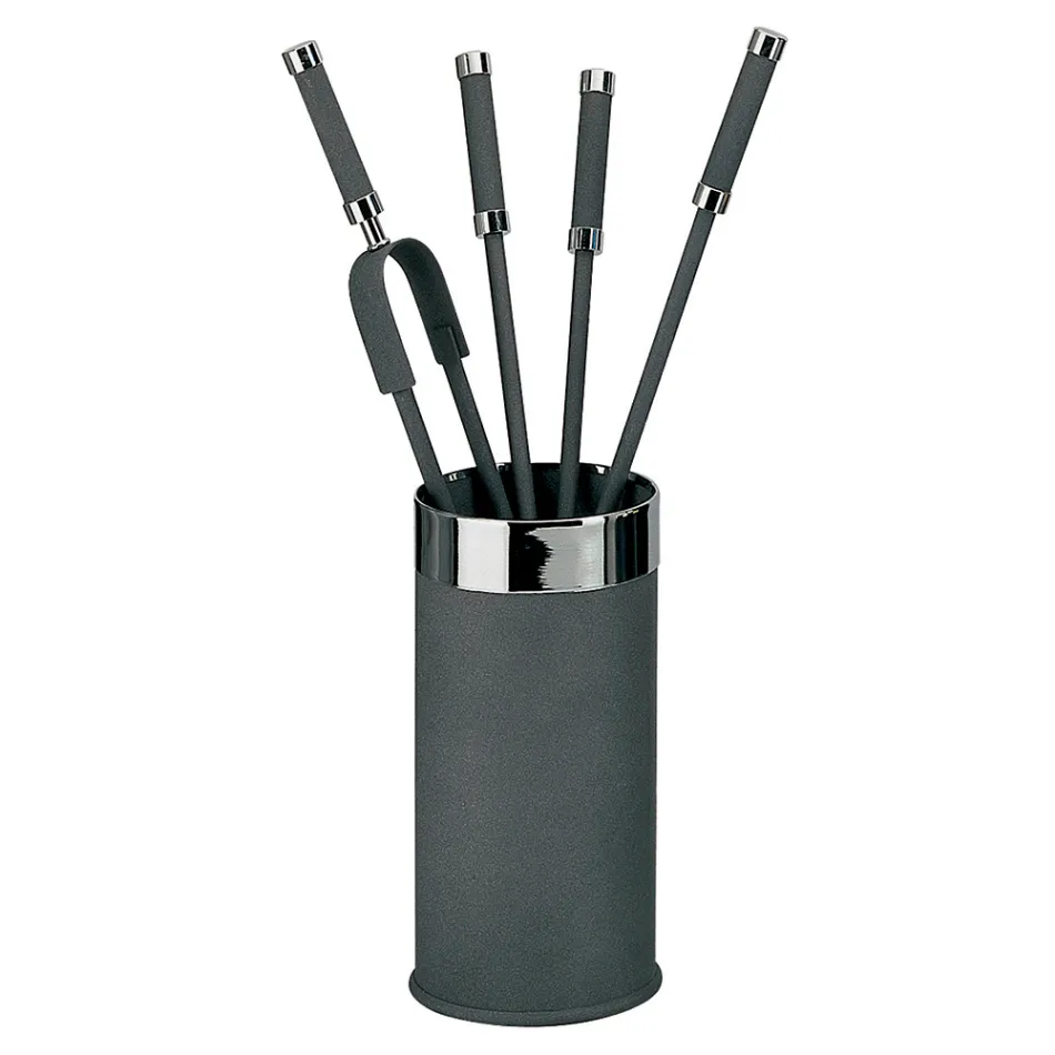 Værktøjsholder med 4 pejsetilbehør inkluderet Made in Italy - Snake Viadurini