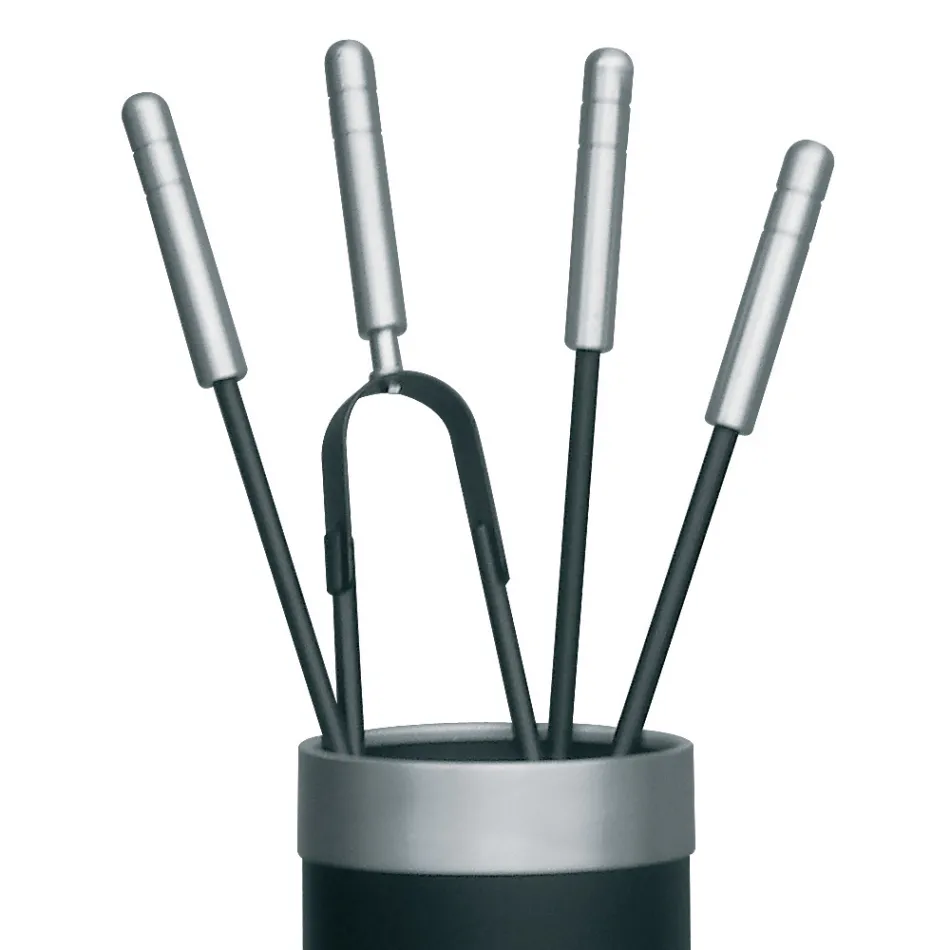 Værktøjsholder med 4 pejsetilbehør inkluderet Made in Italy - Snake Viadurini