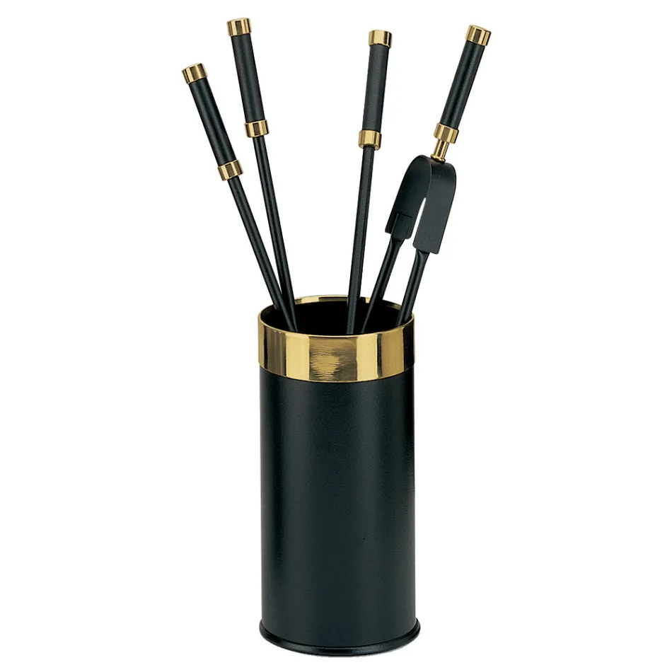 Værktøjsholder med 4 pejsetilbehør inkluderet Made in Italy - Snake Viadurini