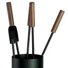 Værktøjsholder med 4 pejseværktøjer lavet i Italien - Fakir Viadurini