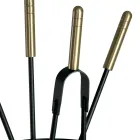 Værktøjsholder med 4 pejseværktøjer lavet i Italien - Fakir Viadurini