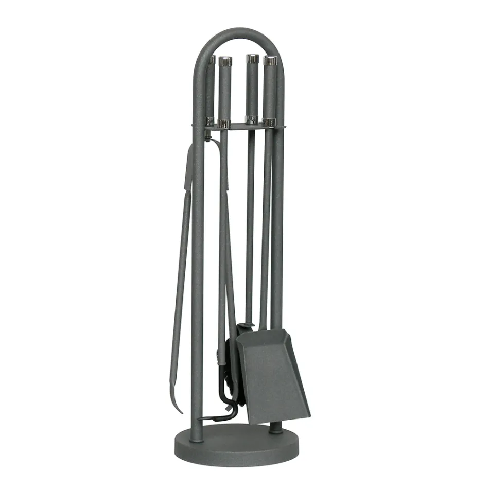 Værktøjsholder med 4 Made in Italy Pejseværktøj - Licaone Viadurini