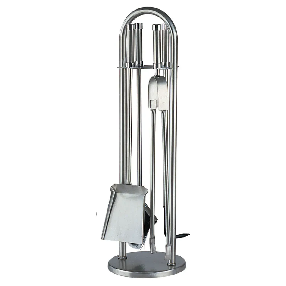 Værktøjsholder med 4 Made in Italy Pejseværktøj - Licaone Viadurini