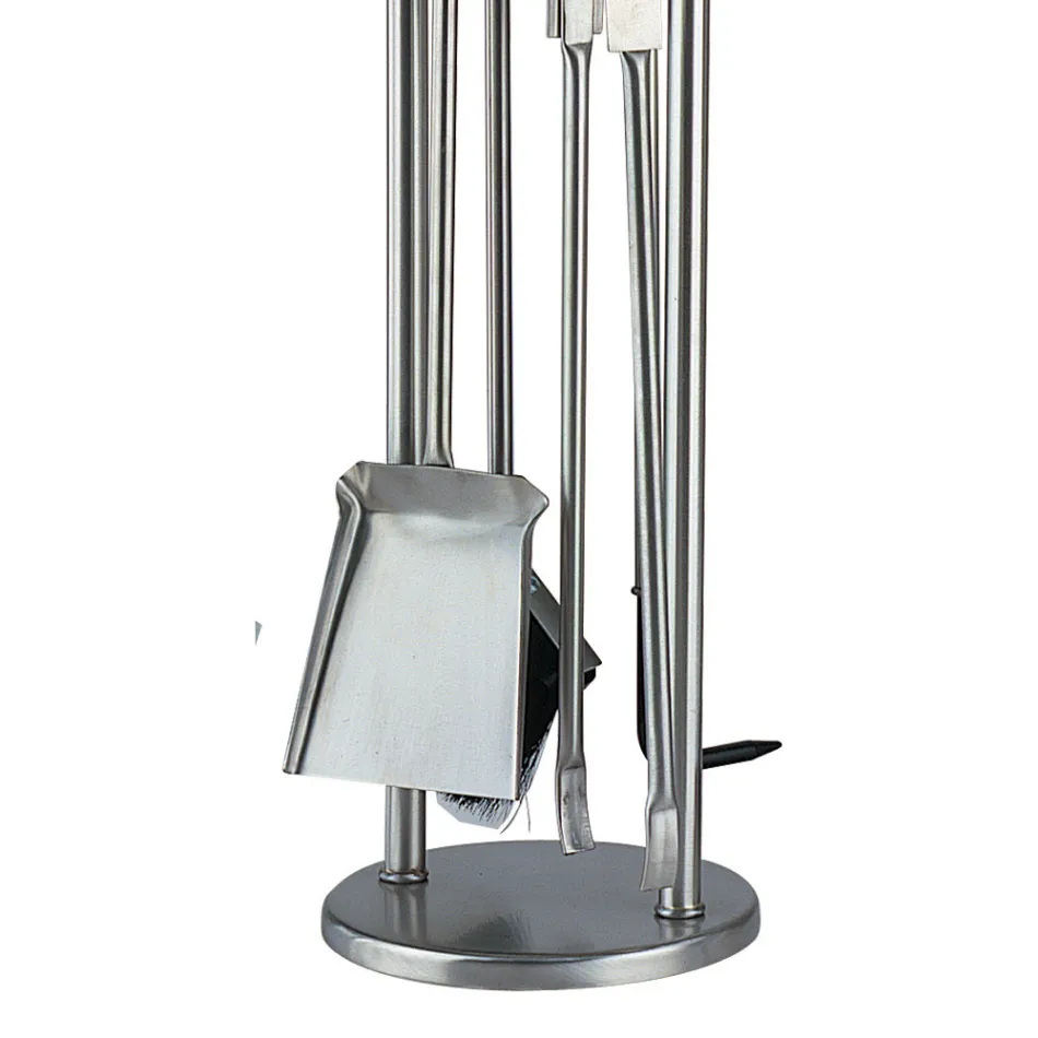 Værktøjsholder med 4 Made in Italy Pejseværktøj - Licaone Viadurini