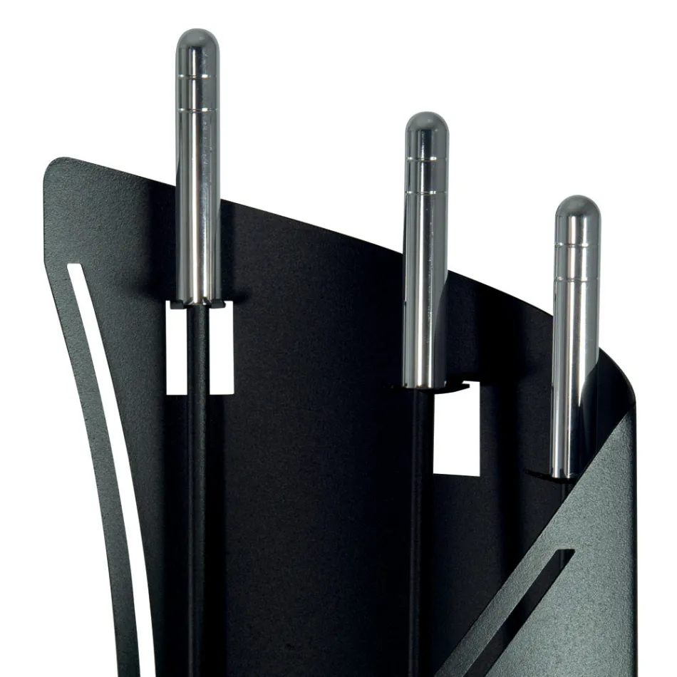 Fast værktøjsholder med 3 Made in Italy Pejseværktøj - Turban Viadurini