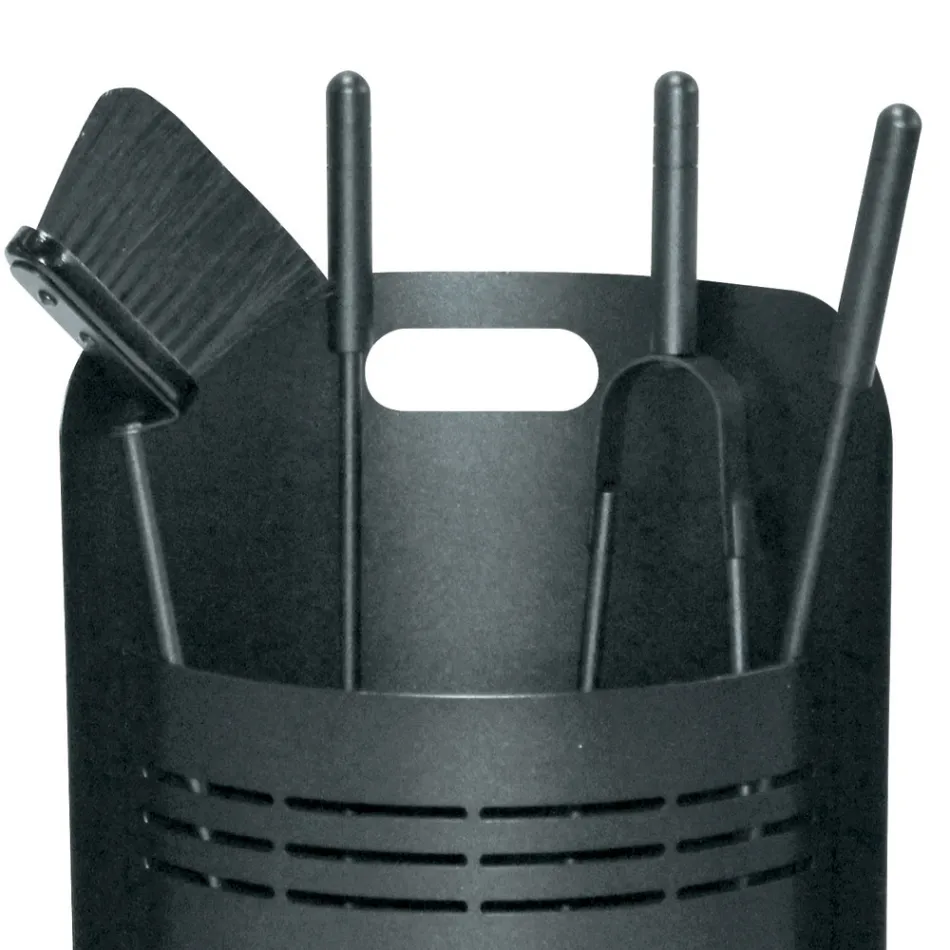 Fast værktøjsholder med 4 værktøj til pejsen Made in Italy - Bonsai Viadurini