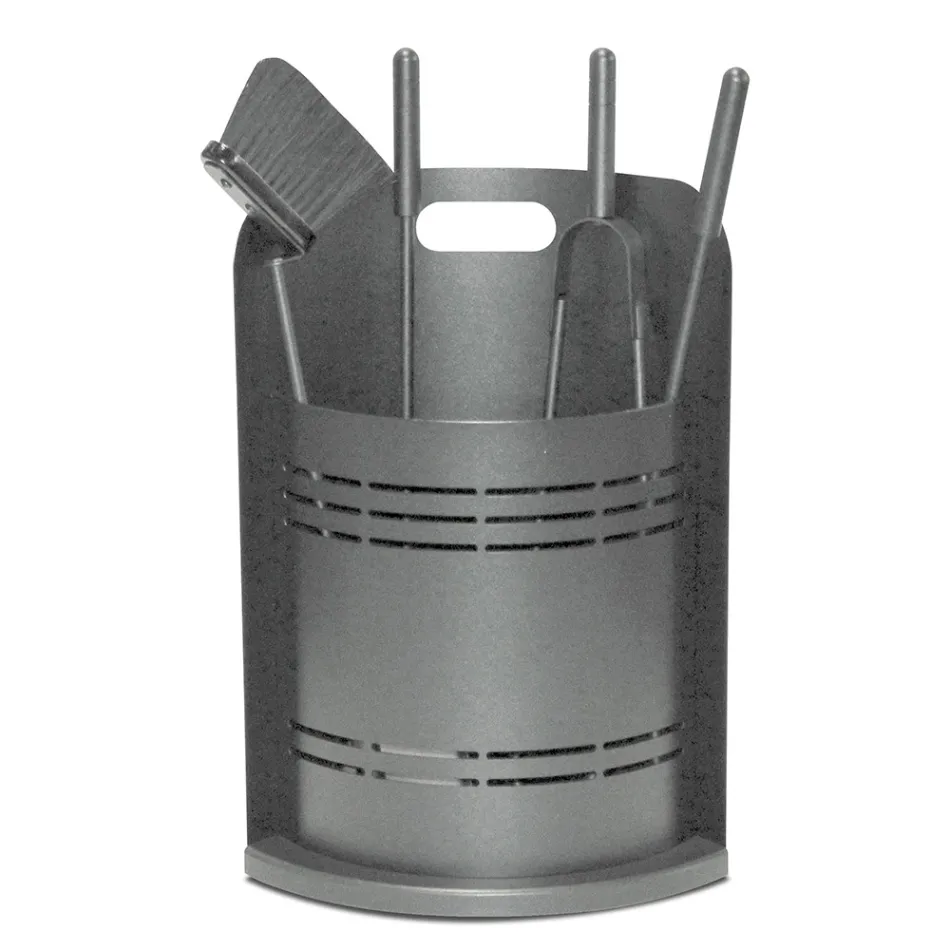 Fast værktøjsholder med 4 værktøj til pejsen Made in Italy - Bonsai Viadurini