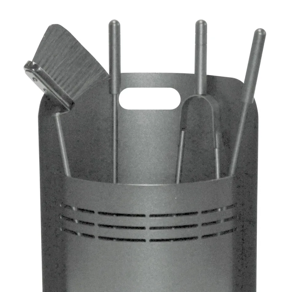 Fast værktøjsholder med 4 værktøj til pejsen Made in Italy - Bonsai Viadurini