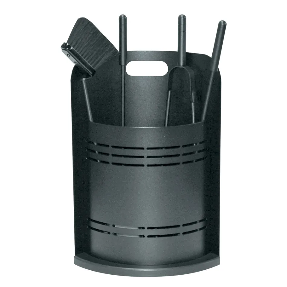 Fast værktøjsholder med 4 værktøj til pejsen Made in Italy - Bonsai Viadurini