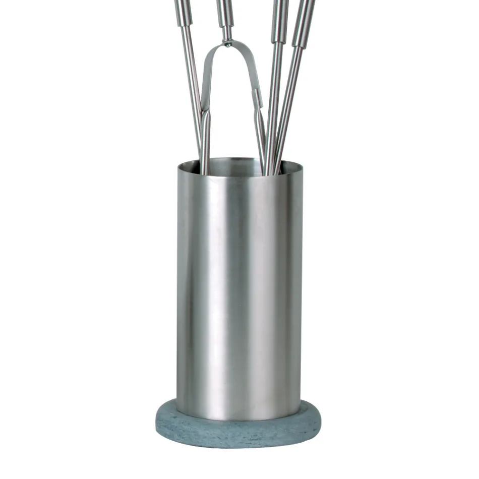 Værktøjsholder i rustfrit stål med 4 Made in Italy tilbehør - Rygsæk Viadurini