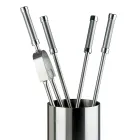 Værktøjsholder i rustfrit stål med 4 Made in Italy tilbehør - Rygsæk Viadurini