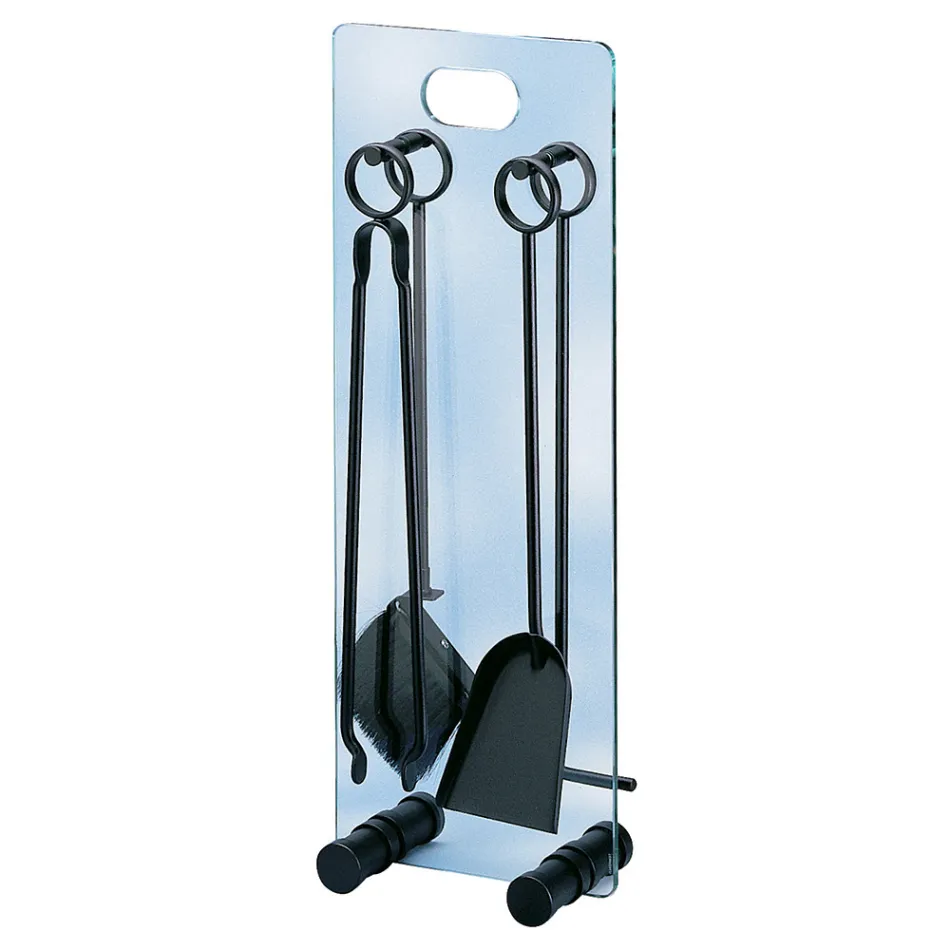 Værktøjsholder i hærdet krystal med 4 tilbehør lavet i Italien - Zebra Viadurini