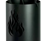 Metalværktøjsholder med 4 tilbehør og flamme lavet i Italien - Fakir Viadurini