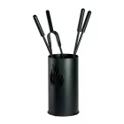 Metalværktøjsholder med 4 tilbehør og flamme lavet i Italien - Fakir Viadurini