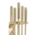 Messing Værktøjsholder med 4 tilbehør Højde 65 cm Fremstillet i Italien - Kænguru Viadurini