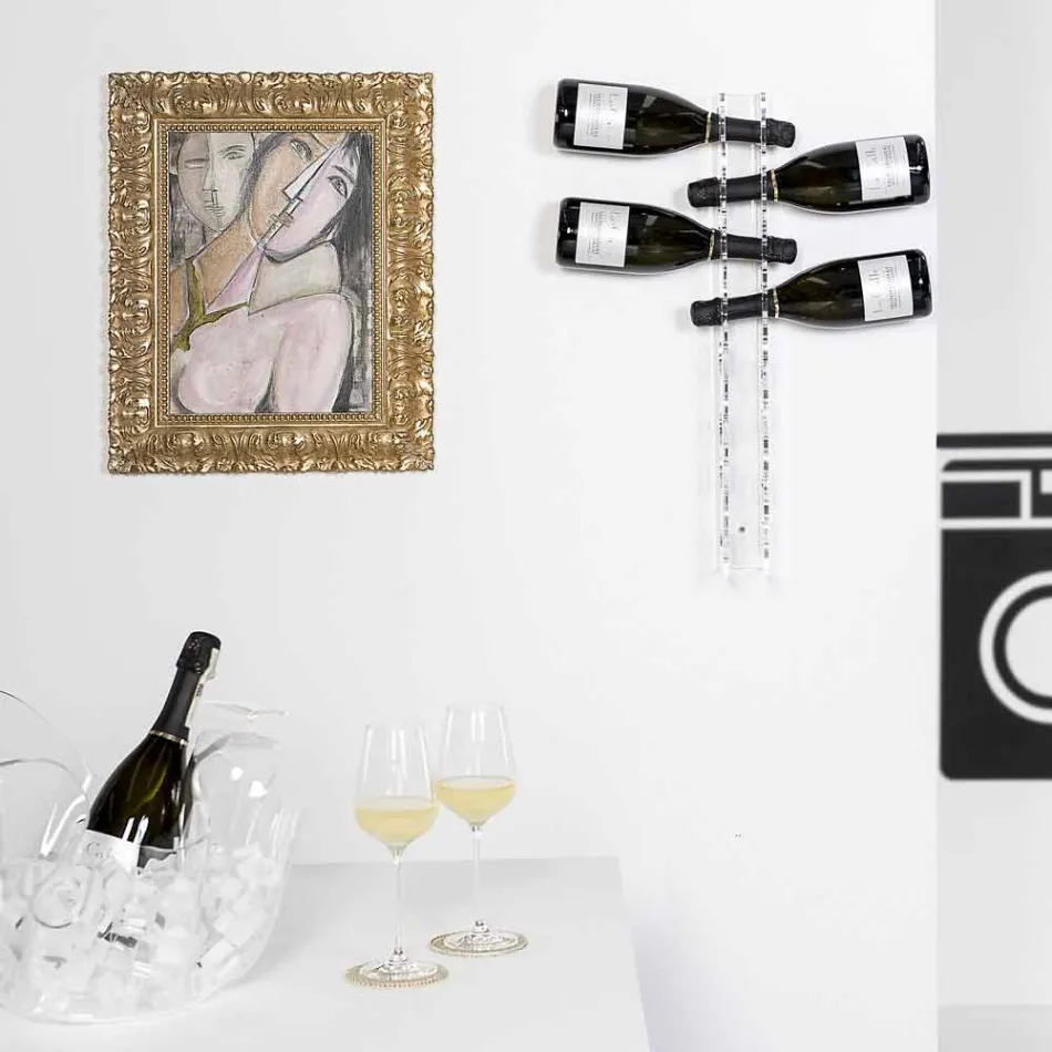 Porta flasker transparent væg Baby lille L6xH60xP11cm Viadurini