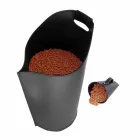 Porta pille scoop indefra Sapir design sort læder Viadurini