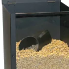 Pilleholder i sortmalet stål med plexiglas Made in Italy - Pellicano Viadurini