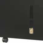 Metalpilleholder med hjul og låg Fremstillet i Italien - Gazza Viadurini