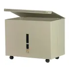 Metalpilleholder med hjul og låg Fremstillet i Italien - Gazza Viadurini