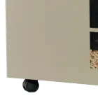 Metalpilleholder med hjul og låg Fremstillet i Italien - Gazza Viadurini