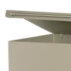 Metalpilleholder med hjul og låg Fremstillet i Italien - Gazza Viadurini