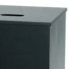 Firkantet pilleholder i sortmalet stål og hjul lavet i Italien - papegøje Viadurini