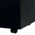 Rektangulær metalpilleholder med 4 hjul lavet i Italien - Aquila Viadurini