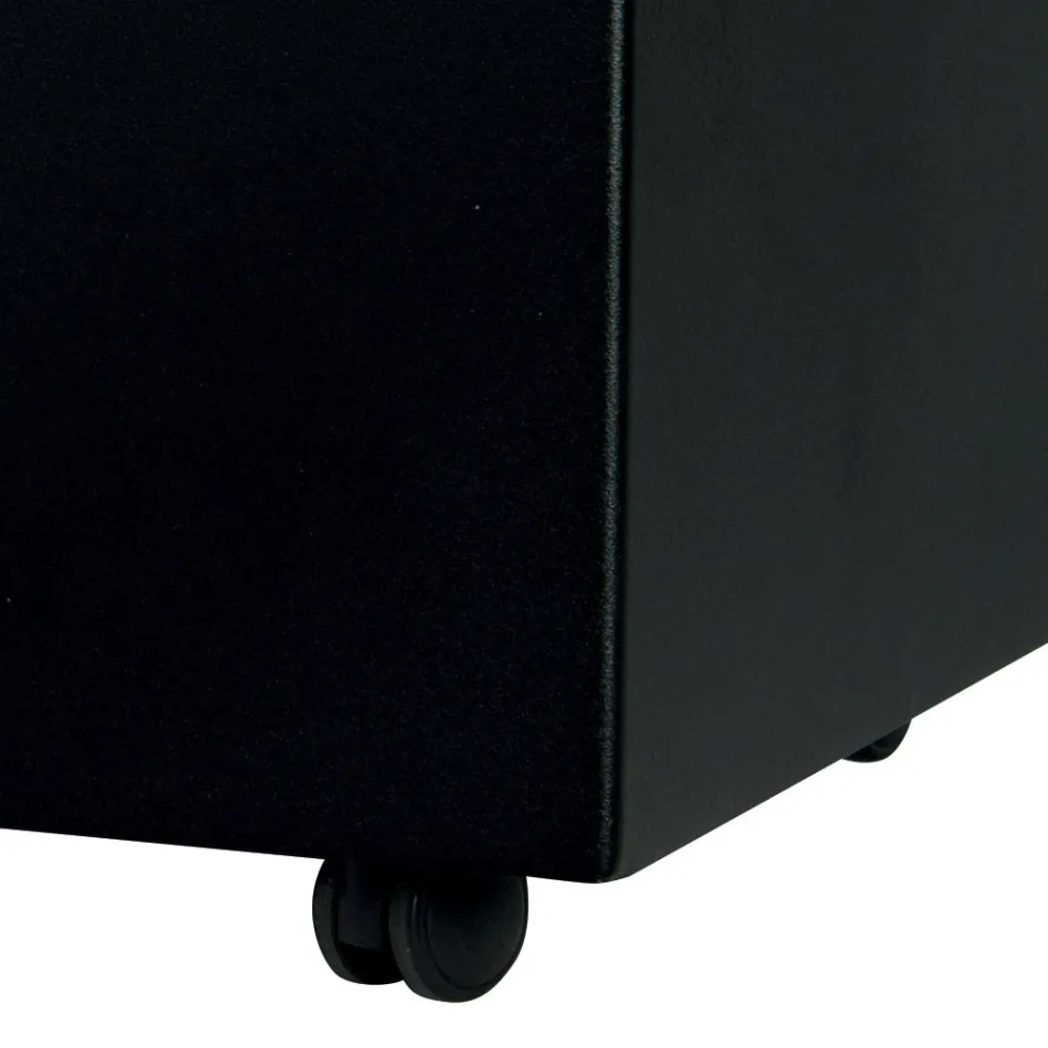 Rektangulær metalpilleholder med 4 hjul lavet i Italien - Aquila Viadurini